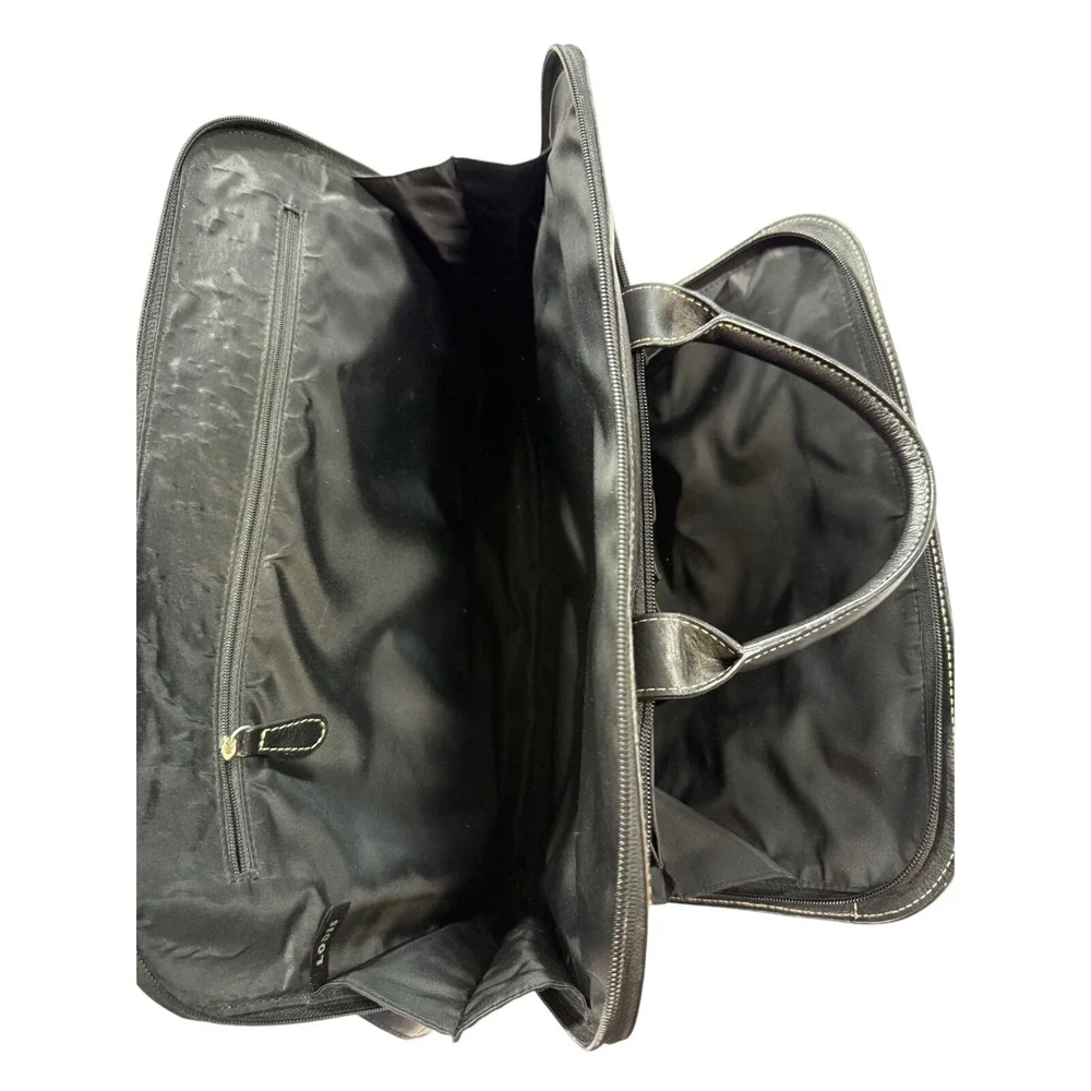 Lodis Briefcase Laptop Bag Mens OS‎ Black Good Leather Messenger Crossbody
